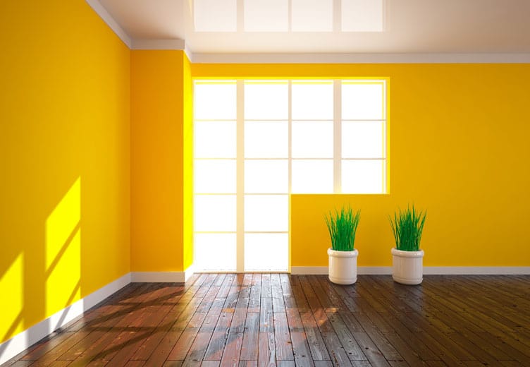 Maler Bonn: Gelb angestrichener Innenraum