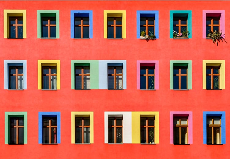 Malerarbeiten Bonn: bunte Hausfassade vom Maler Bonn